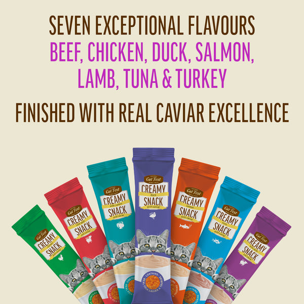 Creamy Snacks Lamb with Caviar - Cat Treats - Set Of 5x30g