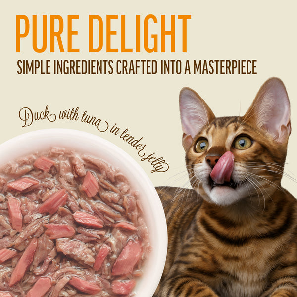 Duck With Tuna In Tender Jelly - Cat Wet Food - Set Of 12x70g