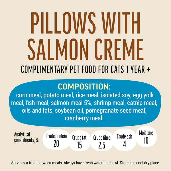 Pillows With Salmon Creme - Cat Treats - Set Of 5x30g - Pet Fest