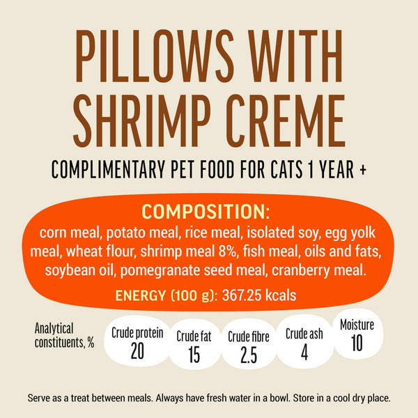 Pillows With Shrimp Creme - Cat Treats - Set Of 5x30g - Pet Fest
