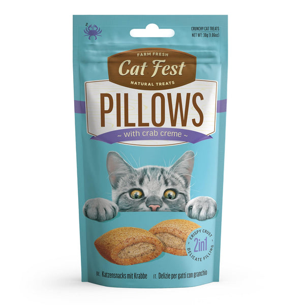 Pillows With Crabe Creme - Cat Treats - Set Of 5x30g - Pet Fest