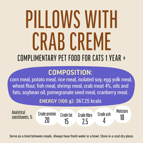 Pillows With Crabe Creme - Cat Treats - Set Of 5x30g - Pet Fest