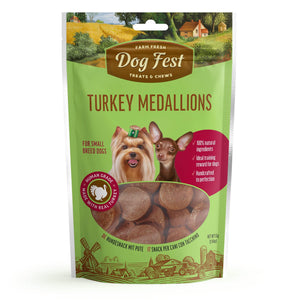 Turkey Medallions - Dog Treats For Small Breeds - Set Of 5x55g - Pet Fest