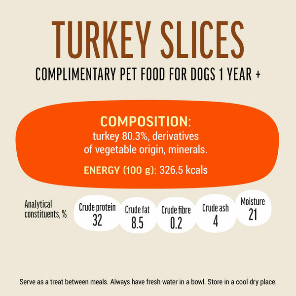 Turkey slices - Dog Treats - Set Of 5x90g - Pet Fest
