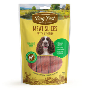 Meat Slices With Venison - Dog Treats - Set Of 5 - Pet Fest
