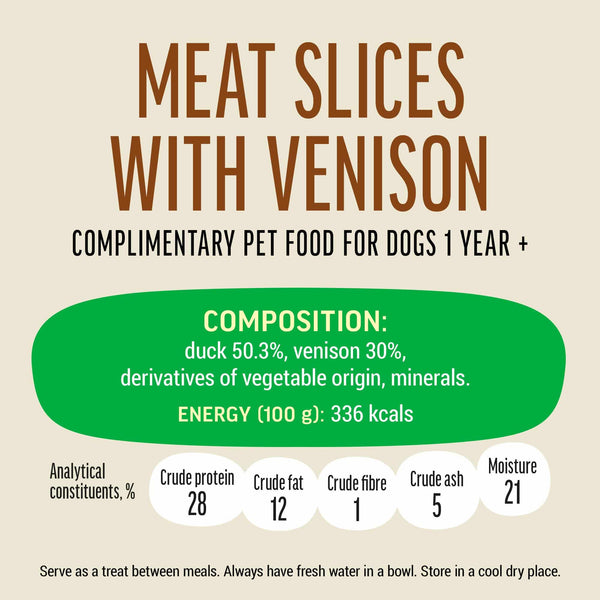 Meat Slices With Venison - Dog Treats - Set Of 5 - Pet Fest