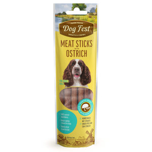 Meat Sticks With Ostrich - Dog Treats - Set Of 5x45g - Pet Fest