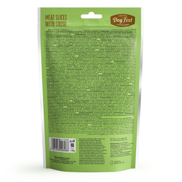 Meat Slices With Goose - Dog Treats For Small Breeds - Set Of 5x55g - Pet Fest