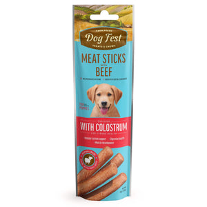 Meat Sticks With Beef - Dog Treats For Puppies - Set Of 5x45g - Pet Fest