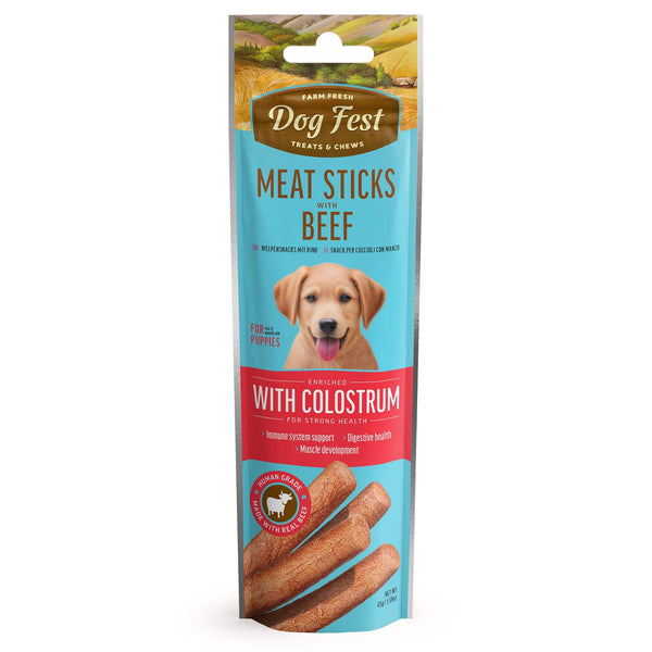 Meat Sticks With Beef - Dog Treats For Puppies - Set Of 5x45g - Pet Fest
