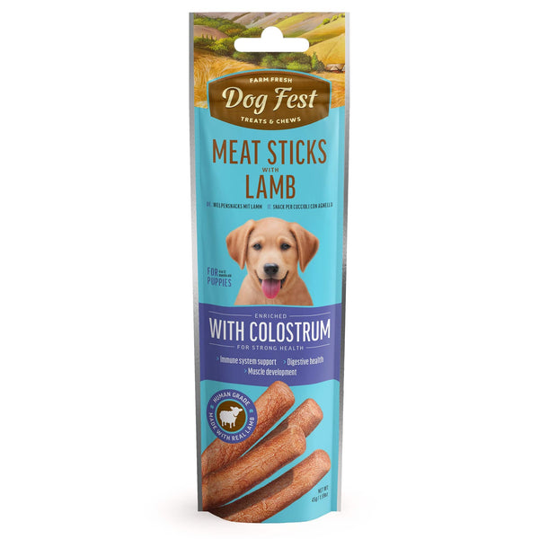 Meat Sticks With Lamb - Dog Treats For Puppies - Set Of 5x45g - Pet Fest