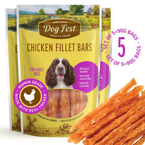 Chicken Fillet Bars - Dog Treats - Set Of 5 - Pet Fest