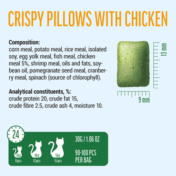 Gentle Dental Pillows With Chicken - Oral Care Cat Treats - Set Of 5x30g