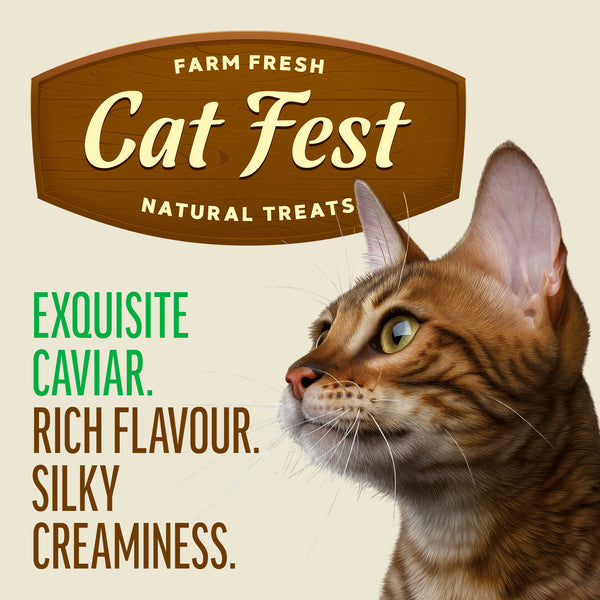 Creamy Snacks Chicken with Caviar - Cat Treats - Set Of 5x30g