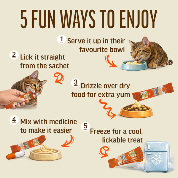 Creamy Snacks Salmon with Caviar - Cat Treats - Set Of 5x30g