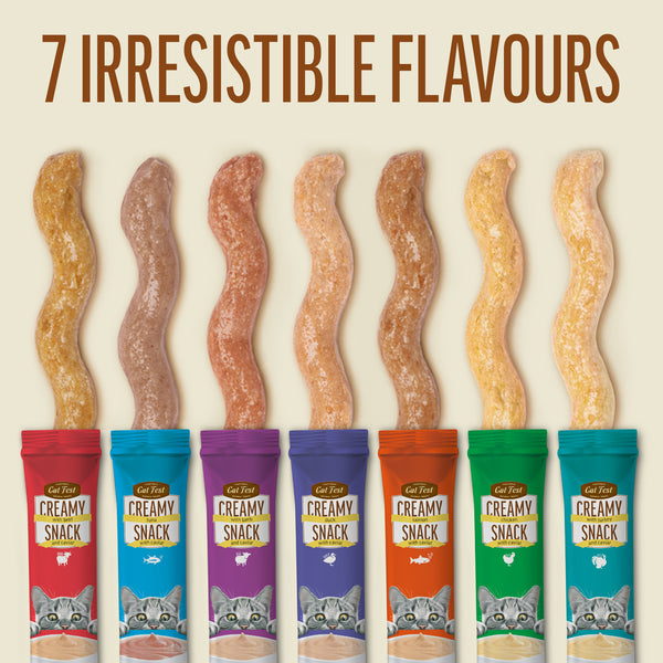 Creamy Snacks Chicken with Caviar - Cat Treats - Set Of 5x30g