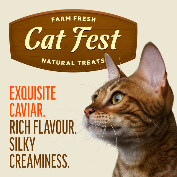 Creamy Snacks Salmon with Caviar - Cat Treats - Set Of 5x30g