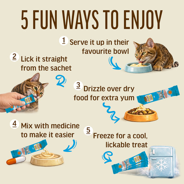 Creamy Snacks Tuna with Caviar - Cat Treats - Set Of 5x30g