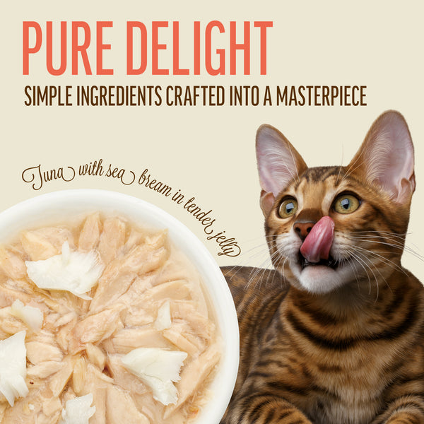 Tuna With Sea Bream In Tender Jelly - Cat Wet Food - Set Of 12x70g