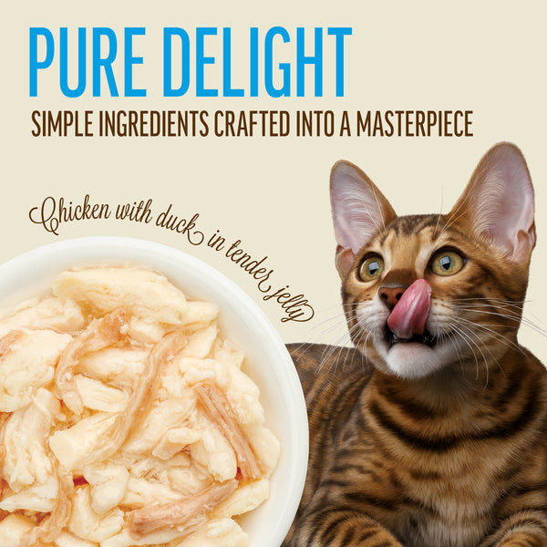 Chicken With Duck In Tender Jelly - Cat Wet Food - Set Of 12x70g