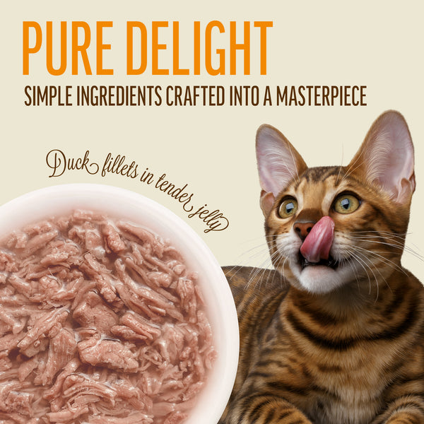 Duck Fillets In Tender Jelly - Cat Wet Food - Set Of 12x70g