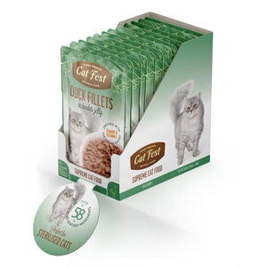 Duck Fillets In Tender Jelly - Cat Wet Food - Set Of 12x70g - Pet Fest