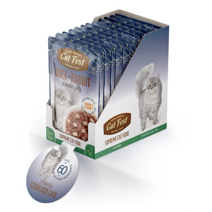 Duck With Rabbit In Tender Jelly - Cat Wet Food - Set Of 12x70g - Pet Fest