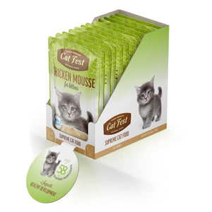 Chicken Mousse for Kittens - Cat Wet Food - Set Of 12x70g - Pet Fest