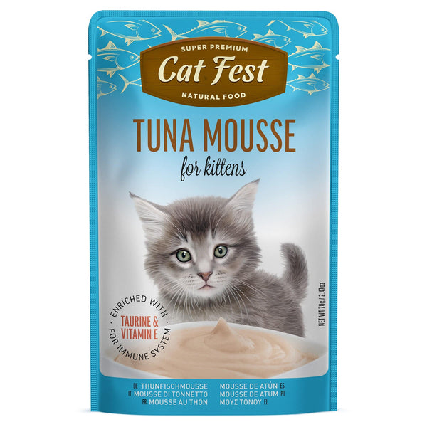 Tuna Mousse for Kittens - Cat Wet Food - Set Of 12x70g - Pet Fest