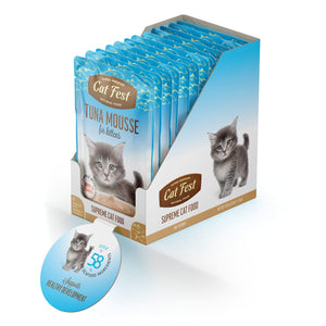 Tuna Mousse for Kittens - Cat Wet Food - Set Of 12x70g - Pet Fest