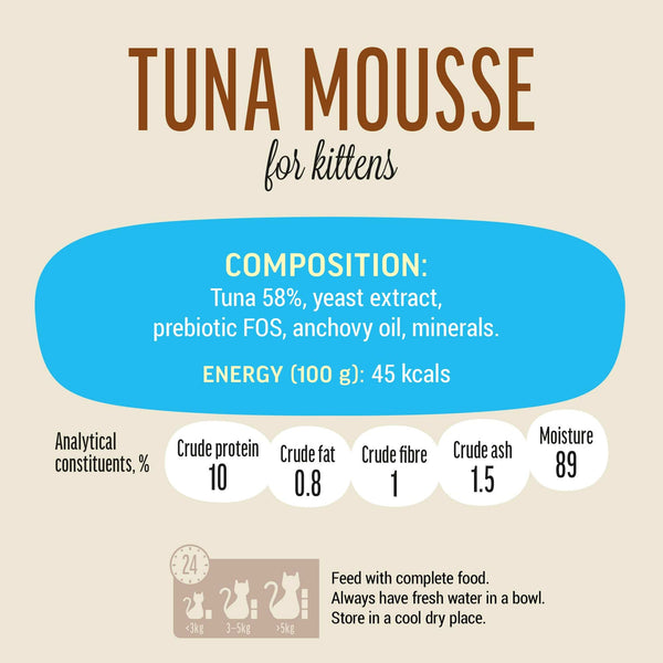 Tuna Mousse for Kittens - Cat Wet Food - Set Of 12x70g - Pet Fest