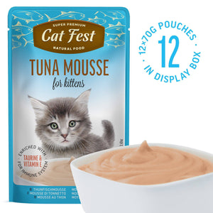 Tuna Mousse for Kittens - Cat Wet Food - Set Of 12x70g - Pet Fest