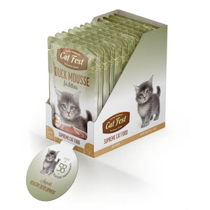 Duck Mousse for Kittens - Cat Wet Food - Set Of 12x70g - Pet Fest
