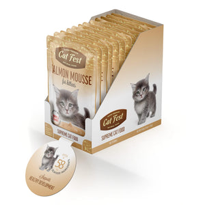 Salmon Mousse for Kittens - Cat Wet Food - Set Of 12x70g - Pet Fest