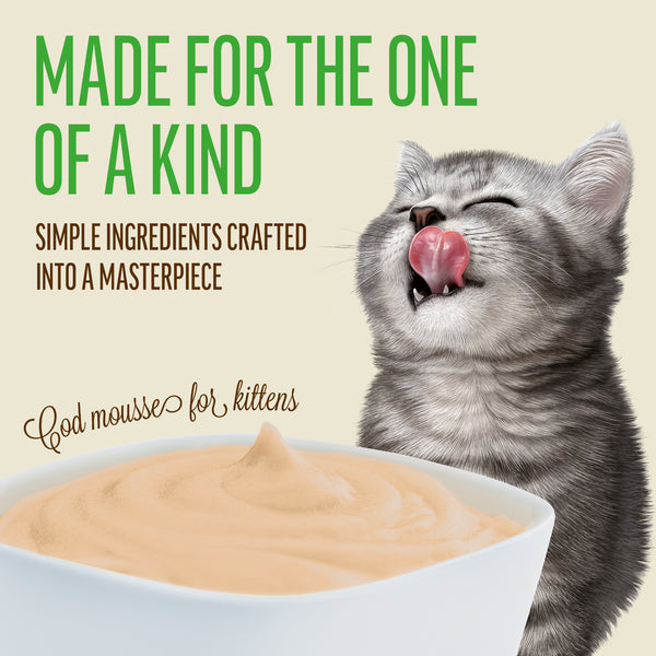Cod Mousse for Kittens - Cat Wet Food - Set Of 12x70g