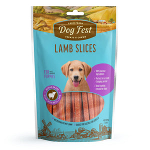 Lamb Slices - Dog Treats For Puppies - Set Of 5x90g - Pet Fest