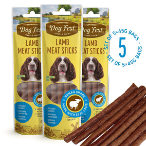 Lamb Meat Sticks - Dog Treats - Set Of 5x45g - Pet Fest