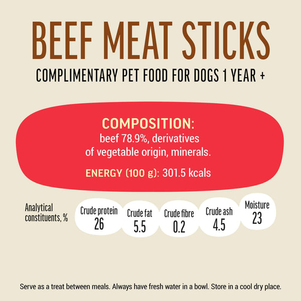 Beef Meat Sticks - Dog Treats - Set Of 5x45g - Pet Fest