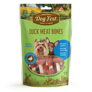 Duck Meat Bones - Dog Treats For Small Breeds - Set Of 5x55g - Pet Fest