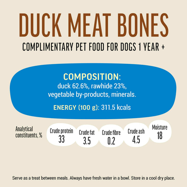 Duck Meat Bones - Dog Treats For Small Breeds - Set Of 5x55g - Pet Fest