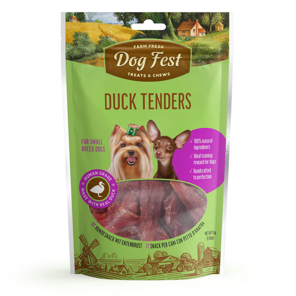 Duck Tenders - Dog Treats For Small Breeds - Set Of 5x55g - Pet Fest