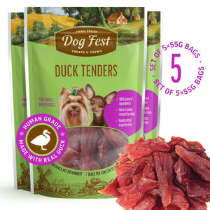 Duck Tenders - Dog Treats For Small Breeds - Set Of 5x55g - Pet Fest