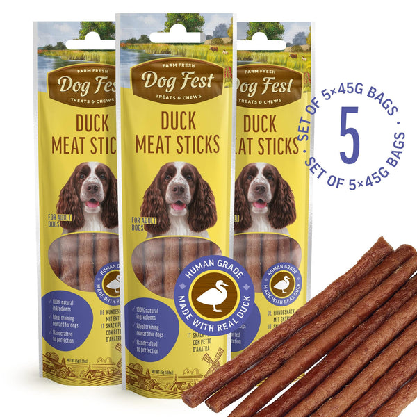 Duck Meat Sticks - Dog Treats - Set Of 5x45g - Pet Fest