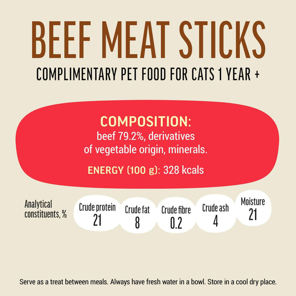 Beef Meat Sticks - Cat Treats - Set Of 5x45g - Pet Fest