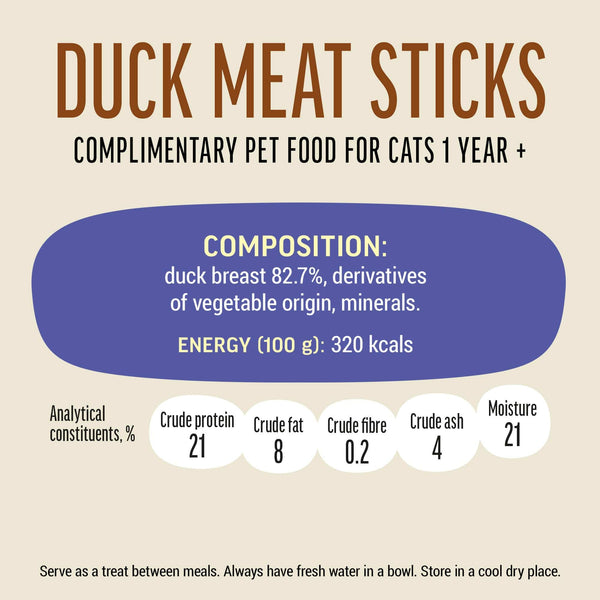 Duck Meat Sticks - Cat Treats - Set Of 5x45g - Pet Fest