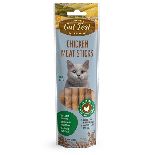 Chicken Meat Sticks - Cat Treats - Set Of 5x45g - Pet Fest