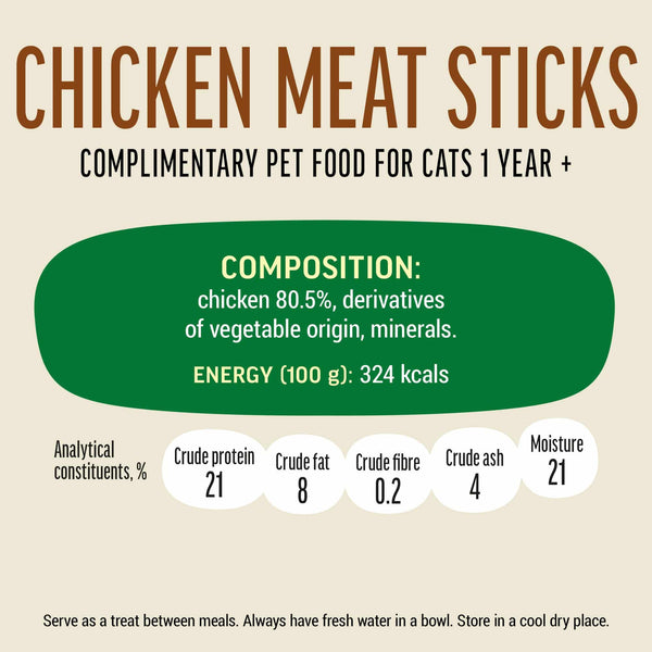Chicken Meat Sticks - Cat Treats - Set Of 5x45g - Pet Fest