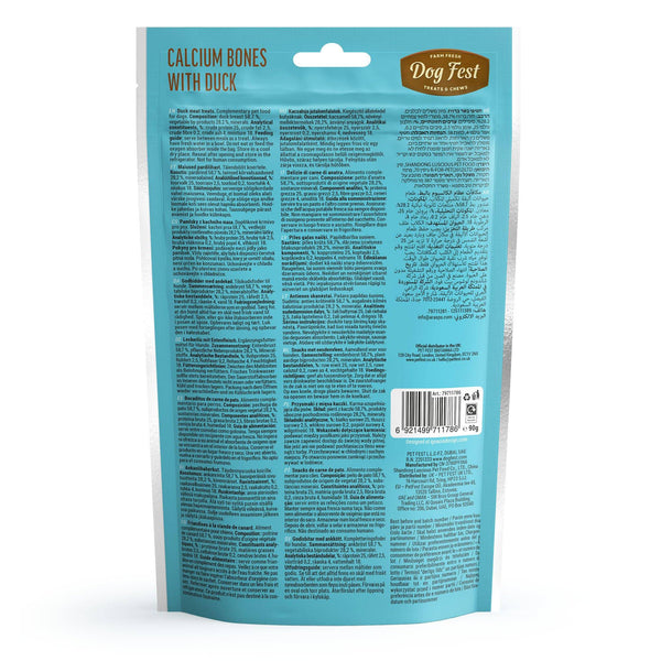 Dog Fest - Natural puppy treats - Calcium Bones With Duck