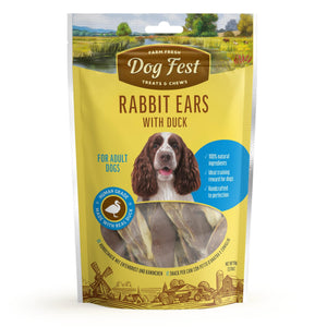 Rabbit Ears With Duck - Dog Treats - Set Of 5 - Pet Fest