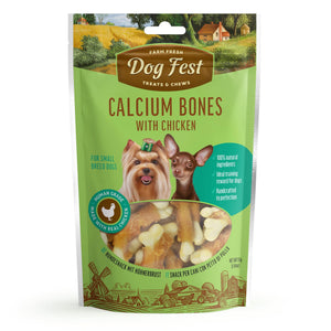 Calcium Bones With Chicken - Dog Treats For Small Breeds - Set Of 5x55g - Pet Fest